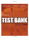 A History of Modern Psychology 11th Edition Schultz Test Bank ISBN-13 ‏ : ‎9781305630048 | Complete Test bank| ALL CHAPTERS.