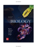 Biology 11th Edition Raven Raven, Johnson, Mason, Losos, Singer Test Bank ISBN-13 ‏: ‎ 9781259188138  | Complete Test bank| ALL CHAPTERS.