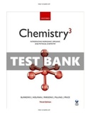Chemistry 3 Introducing inorganic organic and physical chemistry 3rd Edition Burrow Test Bank ISBN-13:9780198733805