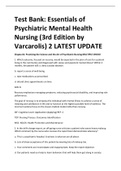 100&percnt; VERIFIED Test Bank&colon; Essentials of Psychiatric Mental Health Nursing &lpar;3rd Edition by Varcarolis&rpar; 2 LATEST UPDATE 