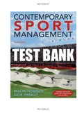 Contemporary Sport Management 6th Edition Pedersen Test Bank |ISBN-13 ‏ : ‎9781492550952| Complete Guide A+