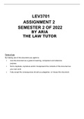 LEV3701 ASSIGNMENT 2 SEMESTER 2 2022 (ALL ANSWERS/  SOLUTIONS)