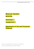Department of Life and Consumer Sciences Molecular Genetics