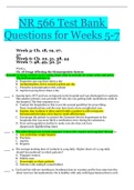 NR566 Advanced Pharmacology Care of the Family/NR 566 Test Bank{Weeks 5-7 } Q & As