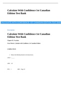 Calculate With Confidence 1st Canadian Edition Test Bank