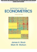 TEST BANK FOR INTRODUCTION TO ECONOMETRICS 3RD EDITION JAMES AND WATSON