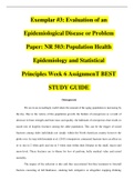 Exemplar #3: Evaluation of an Epidemiological Disease or Problem Paper: NR 503: Population Health Epidemiology and Statistical Principles Week 6 AssignmenT BEST STUDY GUIDE 