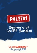 PVL3701 - Summary of Cases (Bundle)