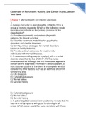 Essentials of Psychiatric Nursing  2nd Edition Boyd Luebbert Test Bank chapter 1-31
