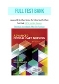 Advanced Critical Care Nursing 2nd Edition Good Test Bank