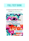 Gerontologic Nursing 6th Edition Meiner Test Bank