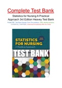 Statistics for Nursing A Practical Approach 3rd Edition Heavey Test Bank