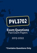 PVL3702 - Exam Revisions Questions (2016-2022)