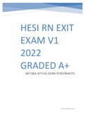 2022 HESI RN EXIT EXAM V1 2022 | 160 Q&A ACTUAL SCREENSHOTS