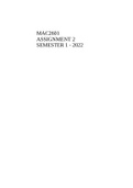 MAC2601 ASSIGNMENT 2 SEMESTER 1 - 2022