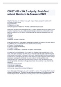 CMGT 410 - Wk 5 - Apply: Post-Test solved Qustions & Answers 2022