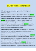 SAFe Scrum Master  STUDY BUNDLE PACK SOLUTION &lpar;Questions and Answers &rpar;&lpar;2022&sol;2023&rpar; &lpar;Verified Answers&rpar;