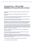ScribeAmerica - FINAL EXAM - GENERAL OP Score 80%-90% to Pass!