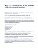 WGU C779 Practice Test  A and B Latest 2022 with complete solution
