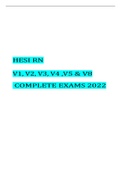 2022 HESI RN V1 - V8 COMPLETE EXAMS 2022
