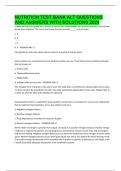 WILLIAMS DIET AND NUTRITION EXAMS PACKAGE DEAL QUESTIONS AND ANSWERS WITH VERIFIED SOLUTIONS UPDATED 2024