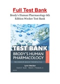 Brody’s Human Pharmacology 6th Edition Wecker Test Bank