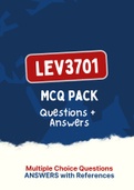 LEV3701 - MCQ ExamPACK (Multiple Choice Questions and ANSWERS for 2018-2020)