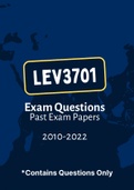 LEV3701 - Exam Revision Questions (2015-2022)