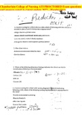Chamberlain College of Nursing ATI PROCTORED Exam questions and answers rated A&plus; latest update 2022&mdash;Handwritten 