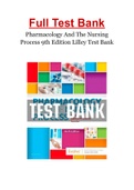 Pharmacology And The Nursing Process 9th Edition Lilley Test Bank