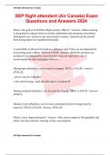 SEP flight attendant &lpar;Air Canada&rpar; Exam Questions and Answers 2024