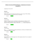 Liberty University BUSI 520 Quiz 1. Questions & Answers (Graded A)