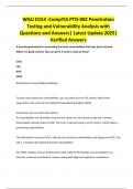 WGU D153 -CompTIA PTO-002 Penetration Testing and Vulnerability Analysis with Questions and Answers&vert; Latest Update 2025&vert; Verified Answers