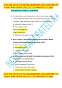 NURS 406 NCLEX LIVE-REVIEW QUESTIONS AND ANSWERS POR TEMAS- NEW UPDATE 2022&sol;2023 GUARANTEED SUCCESS