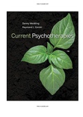 Current Psychotherapies 11th Edition Wedding Test Bank| ISBN-13 ‏ : ‎9781305865754| Complete Guide A+