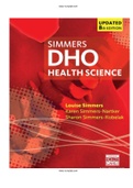 DHO Health Science Updated 8th Edition Simmers Test Bank| ISBN-13 ‏ : ‎9781305509511|Complete Guide A+