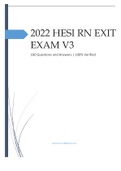 2022 HESI RN EXIT EXAM V3 - 160 Questions and Answers | 100% Verified