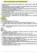 State of texas security level ii certification questions with correct answers new