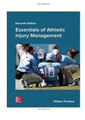 Essentials of Athletic Injury Management 11th Edition Prentice Test Bank| ISBN-13 ‏ : ‎9781259912474|Complete Guide A+