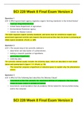 SCI 228 Week 8 Final Exam Version 2