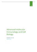 Summary lectures Advanced Molecular Immunology and Cell Biology