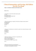 Test Bank for Clinical Immunology and Serology 4th Edition Stevens &sol; All Chapters 1-25 &sol; Full Complete 2022 - 2023