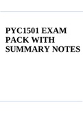 PYC1501 EXAM PACK WITH SUMMARY NOTES