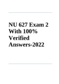 NU 627 Exam 2 With 100% Verified Answers-2022