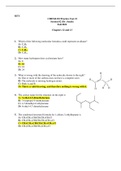 Chem1152 Exam Answer Key