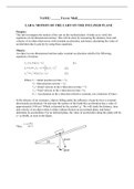 Lab 6_MOTION OF THE CART ON THE INCLINED PLANE