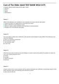 Care of The Older Adult TEST BANK WGU C475