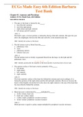 Test Bank for ECGs Made Easy 6th Edition Barbara &sol; All Chapters 1-10 &sol; Full Complete 2022 - 2023