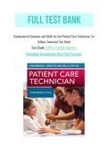 Fundamental Concepts and Skills for the Patient Care Technician 1st Edition Townsend Test Bank