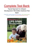 Topical Approach to Lifespan Development 10th Edition Santrock Test Bank